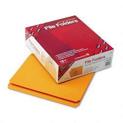 Smead Manufacturing Co. Top Tab File Folders, Double Ply Top, Straight Cut, Letter, Goldenrod, 100/Box (SMD12210)