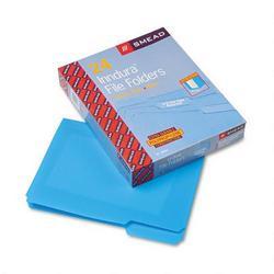 Smead Manufacturing Co. Top Tab Waterproof Poly File Folders, 1/3 Tab, Letter Size, Blue, 24/Box (SMD10503)