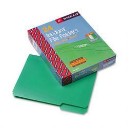 Smead Manufacturing Co. Top Tab Waterproof Poly File Folders, 1/3 Tab, Letter Size, Green, 24/Box (SMD10502)
