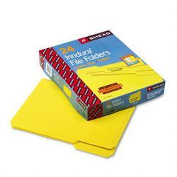Smead Manufacturing Co. Top Tab Waterproof Poly File Folders, 1/3 Tab, Letter Size, Yellow, 24/Box (SMD10504)