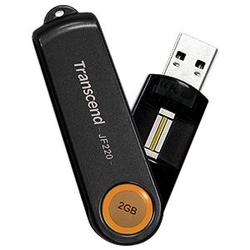 TRANSCEND INFORMATION Transcend 2GB JetFlash 220 Fingerprint USB 2.0 Flash Drive - 2 GB - USB - External