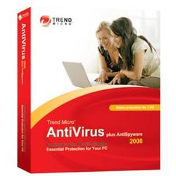 TREND MICRO - BOX Trend Micro AntiVirus plus AntiSpyware 2008 - NLP - 1 User - PC
