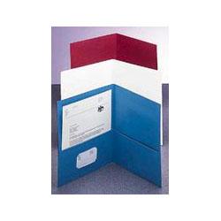 Universal Office Products Two Pocket Portfolios, Light Blue Leatherette Cover, 11 x 8 1/2, 25 per Box (UNV56601)