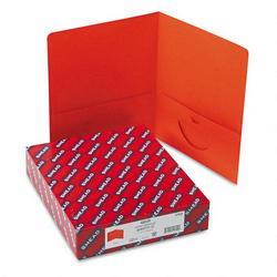 Smead Manufacturing Co. Two Pocket Portfolios, Orange, 25 per Box (SMD87858)