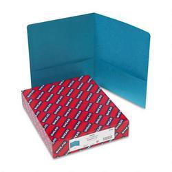 Smead Manufacturing Co. Two Pocket Portfolios, Teal, 25 per Box (SMD87867)