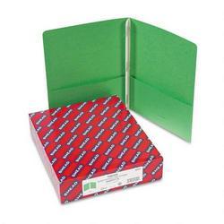 Smead Manufacturing Co. Two Pocket Portfolios with Tang Fasteners, Green, 25 per Box (SMD88055)