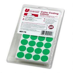 Universal Office Products Universal Office Permanent Self Adhesive Label - 0.75 Diameter - Permanent - 1008 / Pack - Green