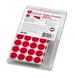 Universal Office Products Universal Office Permanent Self Adhesive Label - 0.75 Diameter - Permanent - 1008 / Pack - Red