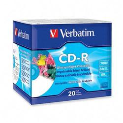 VERBATIM Verbatim 52x CD-R Media - 700MB - 20 Pack Slim Case (96107)