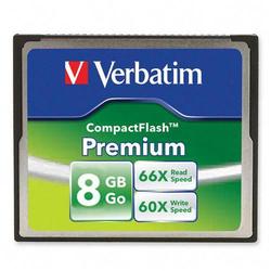 VERBATIM CORPORATION Verbatim 8GB Premium CompactFlash Card - 8 GB