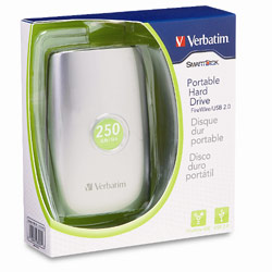 VERBATIM - SMARTDISK Verbatim SmartDisk 250GB Firewire/USB 2.0 5400RPM Portable Hard Drive