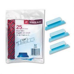 Smead Manufacturing Co. Vinyl Tabs & Inserts for Hanging File Folders, 1/5 Cut, Blue/White, 25/Pack (SMD64603)