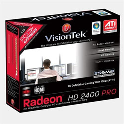 VISIONTEK VisionTek ATI Radeon HD 2400PRO 256MB DDR2 520MHz PCIe VGA/DVI/HDMI Video Card