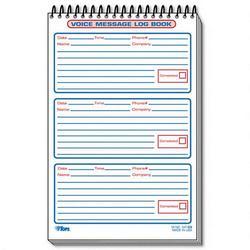 Tops Business Forms Voice Message Log Book, 3 Messages/Page, 300 Messages per 6 x 9 Book (TOP44169)