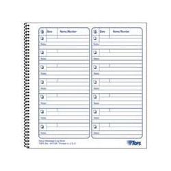 Tops Business Forms Voice Message Log Book, Flash Format, 1,400 Messages per 8 1/2 x 8 1/4 Book (TOP44165)