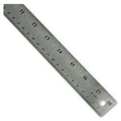 Acme United Corporation Westcott® Stainless Steel Ruler with Hang Up Hole, Cork Back, 18 Long (ACM10417)