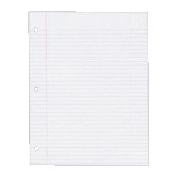Sparco Products filler paper, college ruled with margin line, 11 x8-1/2 , white (SPR82120)