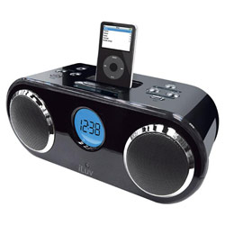 Iluv jWIN iLuv i166BLK Stereo iPod Speaker System - 2.0-channel - 5W (RMS) - Black