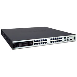 D-LINK SYSTEMS D-Link xStack 3227 24-Port Gigabit Ethernet Switch - 24 x 10/100/1000Base-T LAN, 1 x Uplink