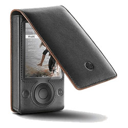Dlo DLO Deluxe Leather Folio Case for Zune - Clam Shell - Leather - Black