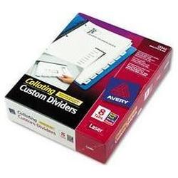 Avery-Dennison Direct Print® Dividers for High-Speed B/W Laser Printers, 8-Tab/24-Sets Pack (AVE11541)