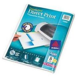 Avery-Dennison Direct Print® Unpunched 8-Tab Dividers for Laser/Inkjet/Printers, White, 4 St/Pack (AVE11569)
