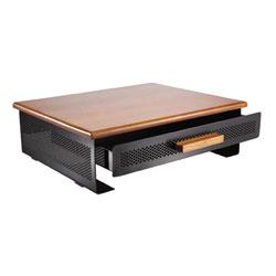 RubberMaid Distinctions™ Monitor Stand, Rich Cherry Wood/Black Metal (ROL82445)