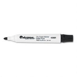 Universal Office Products Dry Erase Marker, Bullet Tip, Black Ink (UNV43681)
