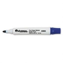 Universal Office Products Dry Erase Marker, Bullet Tip, Blue Ink (UNV43683)