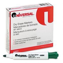 Universal Office Products Dry Erase Marker, Bullet Tip, Green Ink (UNV43684)