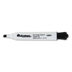 Universal Office Products Dry Erase Marker, Chisel Tip, Black Ink (UNV43651)