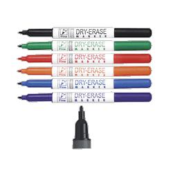 Boone International, Inc. Dry Erase Markers, Bullet Point, 6/Pack, Assorted Colors (BON659506)