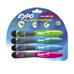 Sanford Dry-Erase Markers,w/Eraser/Grip,Chisel Tip,8/ST,Assorted (SAN83778)