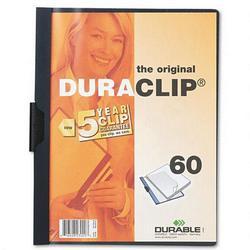 Duarable Office Products Corp. DuraClip® Clear Front Vinyl Report Cover, 60-Sheet Capacity, Navy Blue (DBL2214NB)
