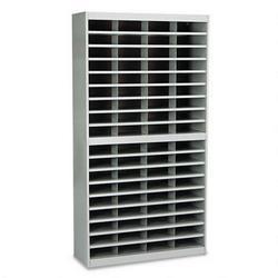 Safco Products E-Z Stor® Steel Literature Center, Letter, 72 Compartments, 71 h, Gray (SAF9241GRR)
