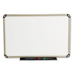 Quartet Manufacturing. Co. EURO™ Frame Total Erase® Magnetic Marker Board, Titanium Finish Frame, 36 x 24 (QRTP563T)