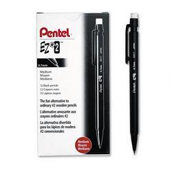 Pentel Of America EZ#2® Automatic Pencil, .7mm Lead, Refillable, Black Barrel, Dozen (PENAX17A)