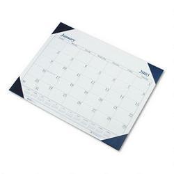 House Of Doolittle EcoTONES® Monthly Desk Pad Calendar, 4-Corner Holder, 22 x 17, Ocean Blue (HOD12440)