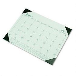 House Of Doolittle EcoTONES® Monthly Desk Pad Calendar, 4-Corner Holder, 22 x 17, Woodland Green (HOD12471)