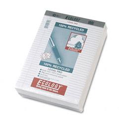 Riverside Paper Ecology® Premium Recycled Legal Pads, 8-1/2x11-3/4, White,Wide Rule,50/Pad,Dozen (RIV04710)