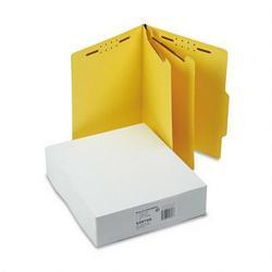S And J Paper/Gussco Manufacturing Economy 6-Section Classification Folders, Letter Size, Canary, 25/Box (SJPS59706)