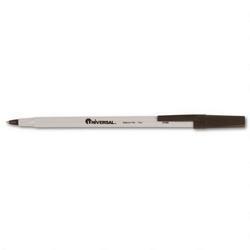 Universal Office Products Economy Ballpoint Pen, Fine Point, Black Ink, Dozen (UNV27420)