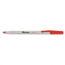 Universal Office Products Economy Ballpoint Pen, Fine Point, Red Ink, Dozen (UNV27422)