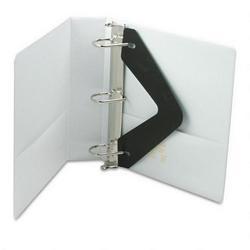 Universal Office Products Economy D-Ring Vinyl View Binder, 2 Capacity, White (UNV20746)