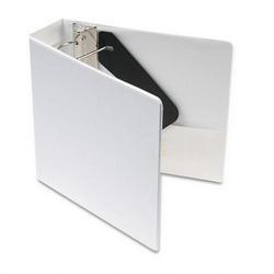 Universal Office Products Economy D-Ring Vinyl View Binder, 3 Capacity, White (UNV20748)