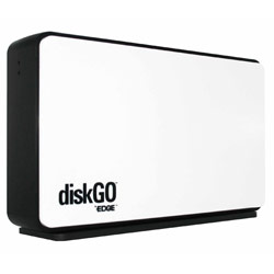 EDGE TECH CORPORATION Edge 160GB DiskGO USB 2.0 Portable External Hard Drive - Glacier White