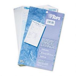 Tops Business Forms Employee Status Report, Carbonless, 5-1/2 x 8-1/2 Detached, 50 Reports/Pack (TOP3840)