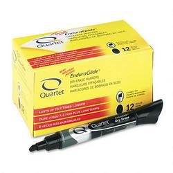 Quartet Manufacturing. Co. Enduraglide™ Dry Erase Markers, One-Color 12-Pack, Chisel Tip, Black (QRT50012M)