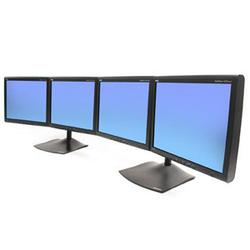 ERGOTRON Ergotron DS100 Horizontal Quad-Monitor Desk Stand - Up to 124lb - Up to 17 Flat Panel Display - Black