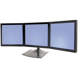 ERGOTRON Ergotron DS100 Triple-Monitor Desk Stand - Up to 93lb - Up to 21 Flat Panel Display - Black